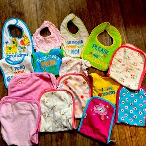 Bibs and burp rags. No more babies! Trying to get rid of everything.